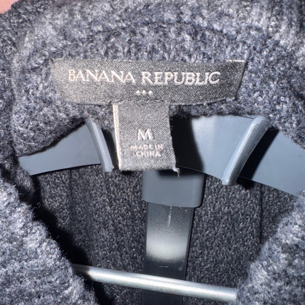 Banana Republic Black Turtleneck Sweater Cable Knit - Picture 4 of 5